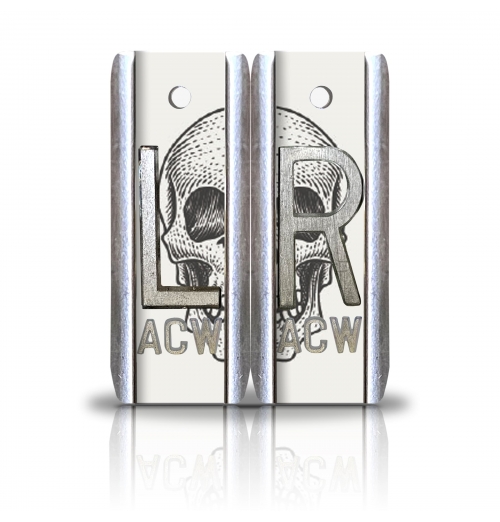 1 7/8" Height Aluminum Style Custom X Ray Markers, Skull Design